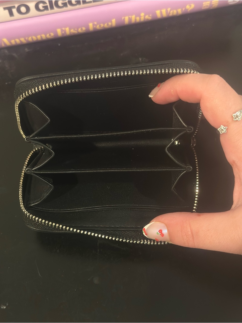 Coach Crystal Jacquard Zip-Around Card Wallet Black - Picture 4 of 4